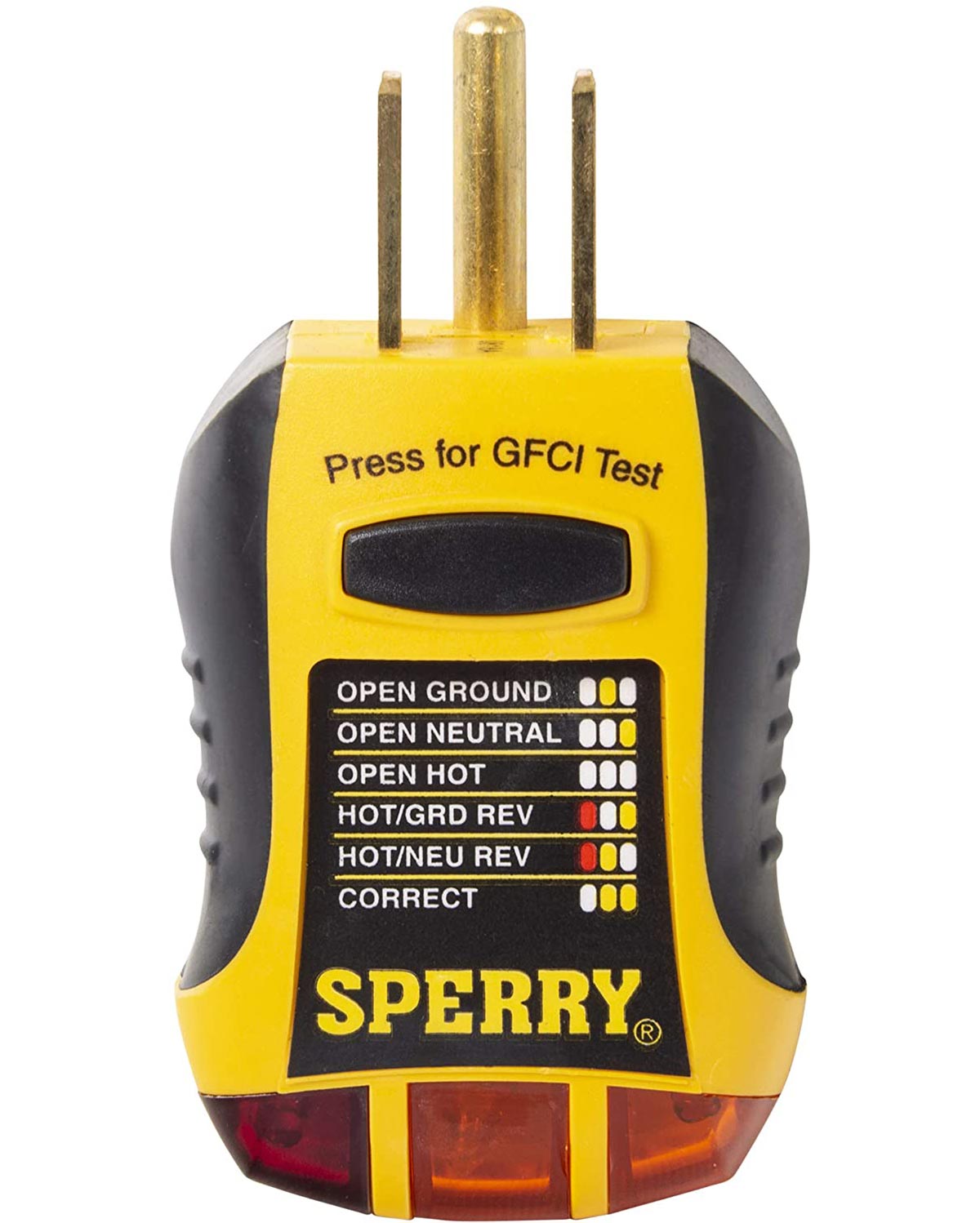 A receptacle tester product close-up