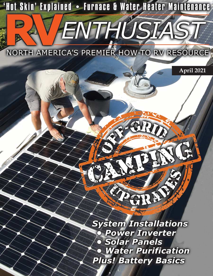 RV Enthusiast April 2021 issue cover