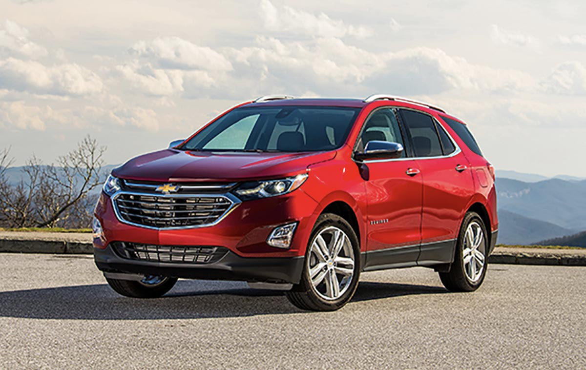A red Chevy Equinox