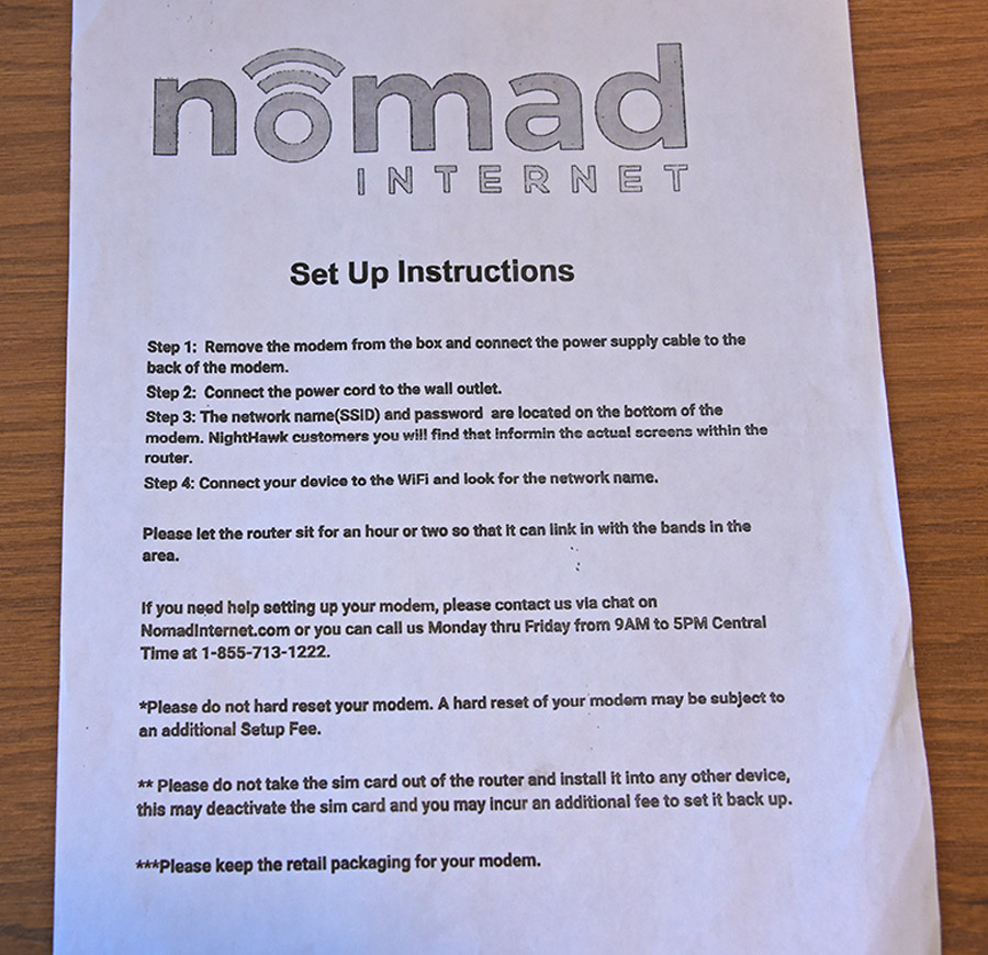 Nomad instructions