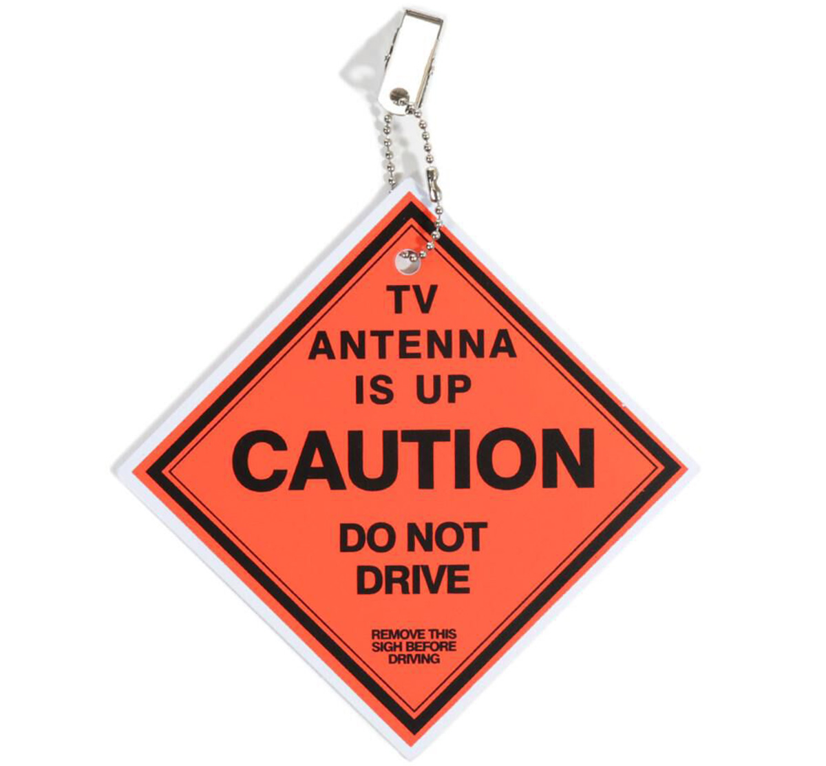 Antenna Saver caution sign clip