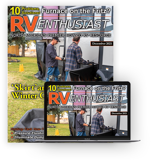 RVE December magazine cover and computer view