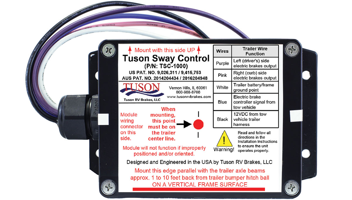The Tuson Sway Control (TSC 1000) by Tuson RV Brakes close-up