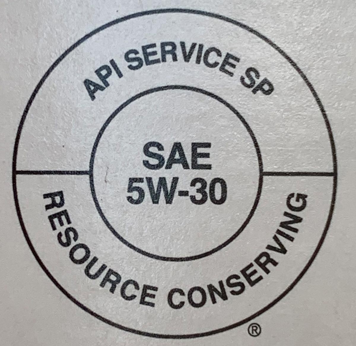 SAE 5W-30 graphic seal