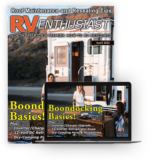 RVE April 2022 magazine and computer mockup