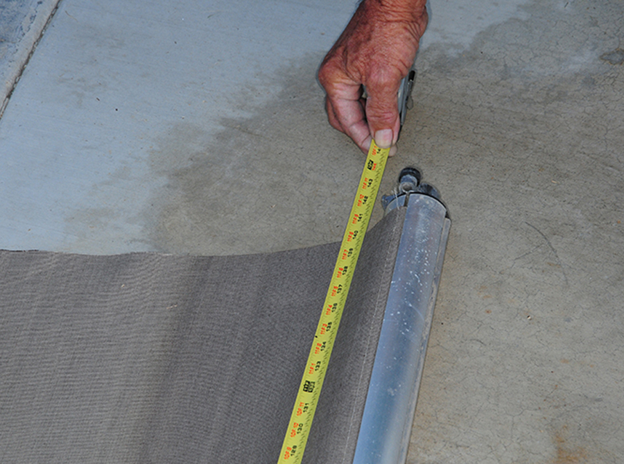 measuring width of rv topper fabric