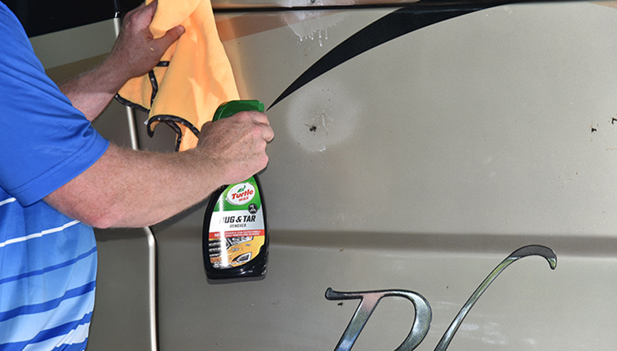 turtle wax bug and tar remover on rv