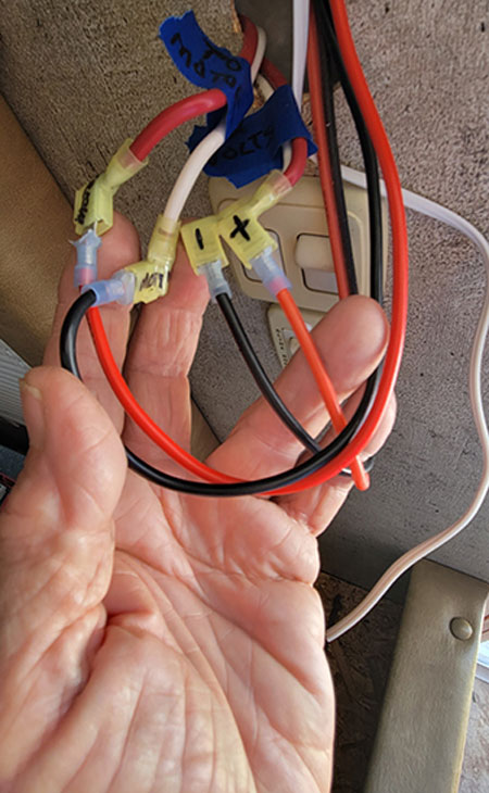 new wires for new awning controller