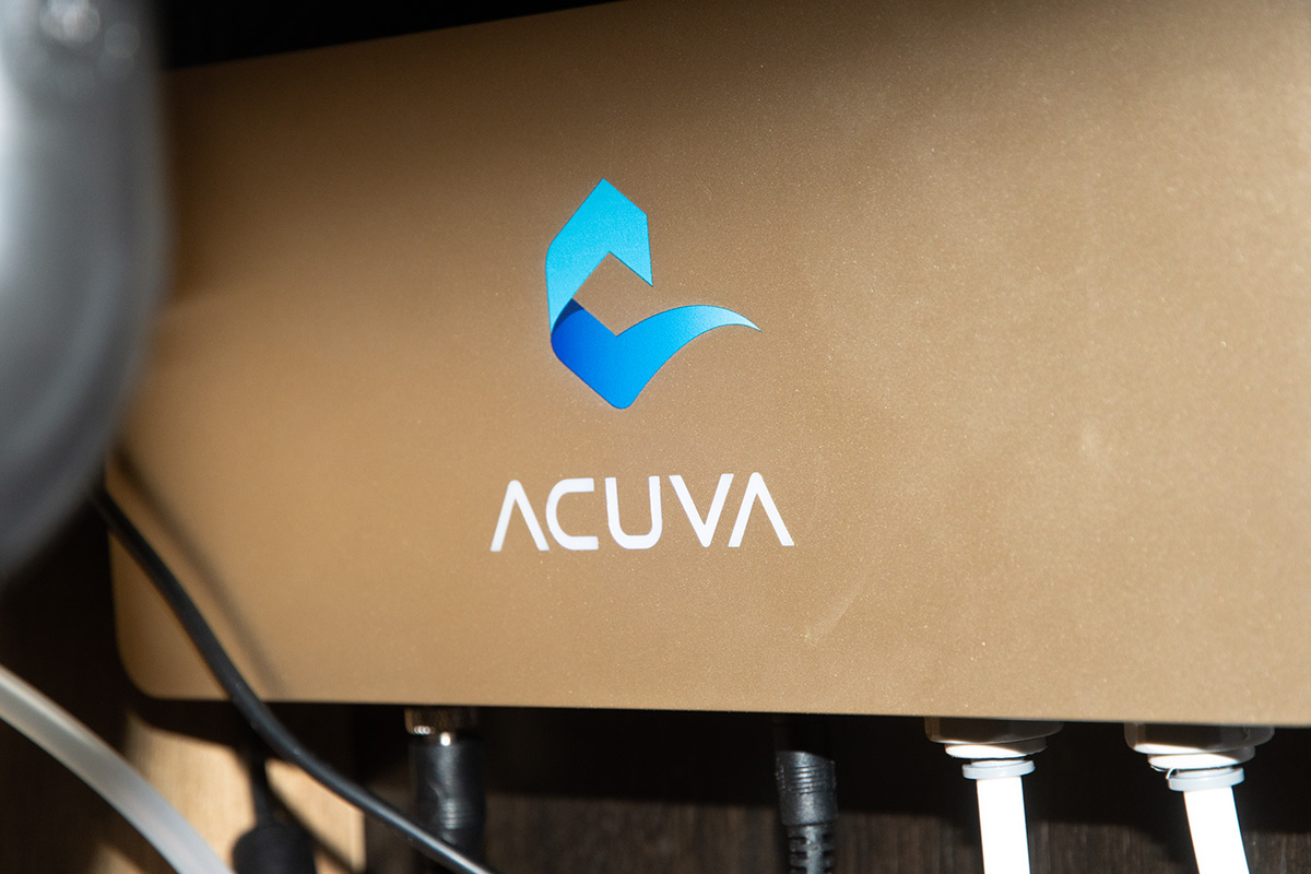 front view of an installed Acuva Filter system box