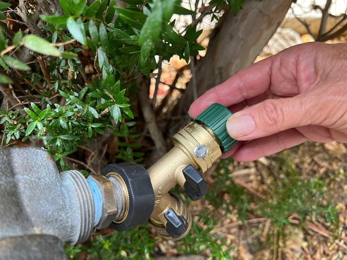 a plastic cap is placed on the end to make sure water is held in check