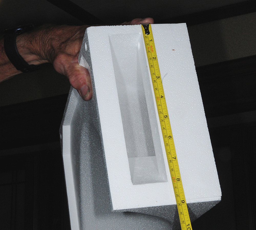 Measuring AFS foam duct dimensions