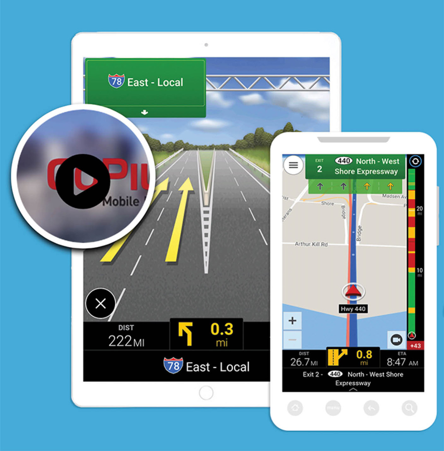 mobile devices using the CoPilot Mobile Navigation app