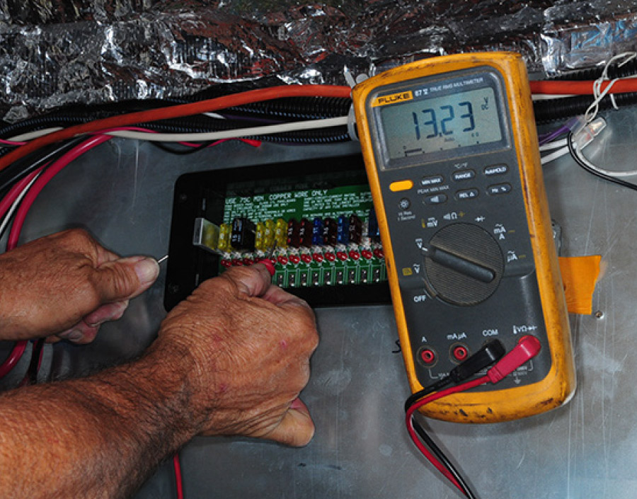 fuse panel power being checked