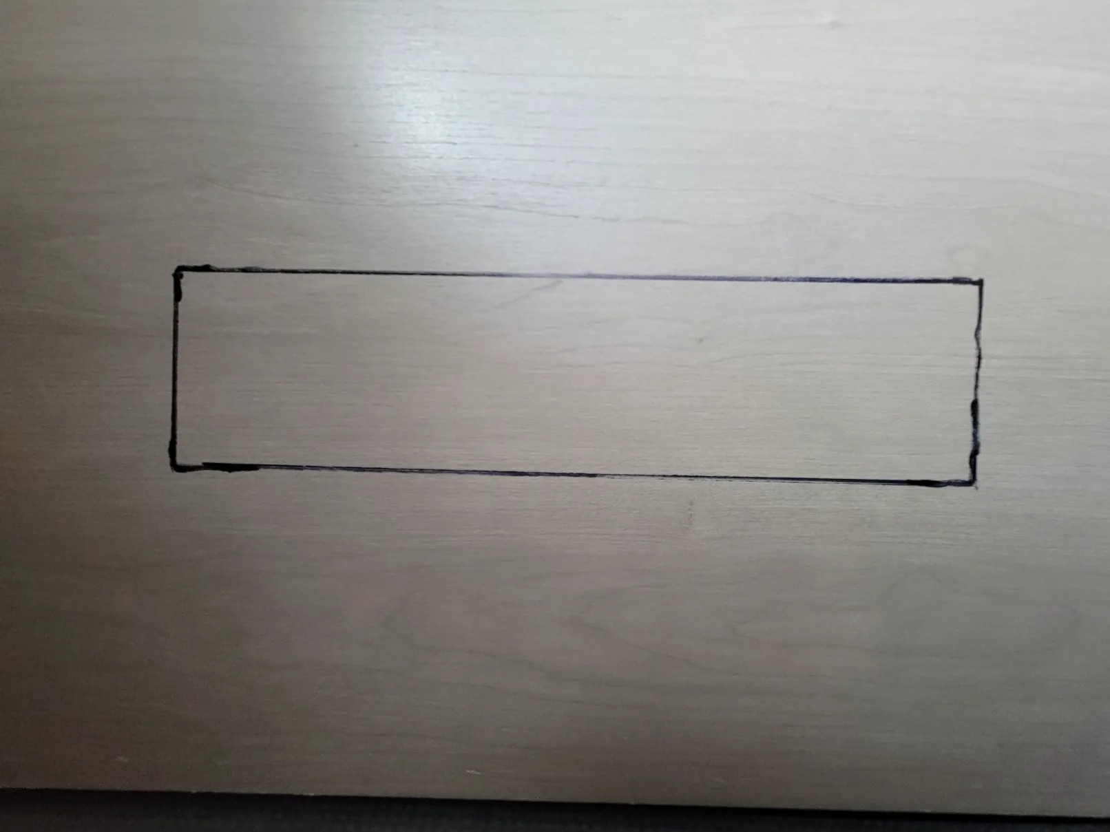 cut marks where air vent will go