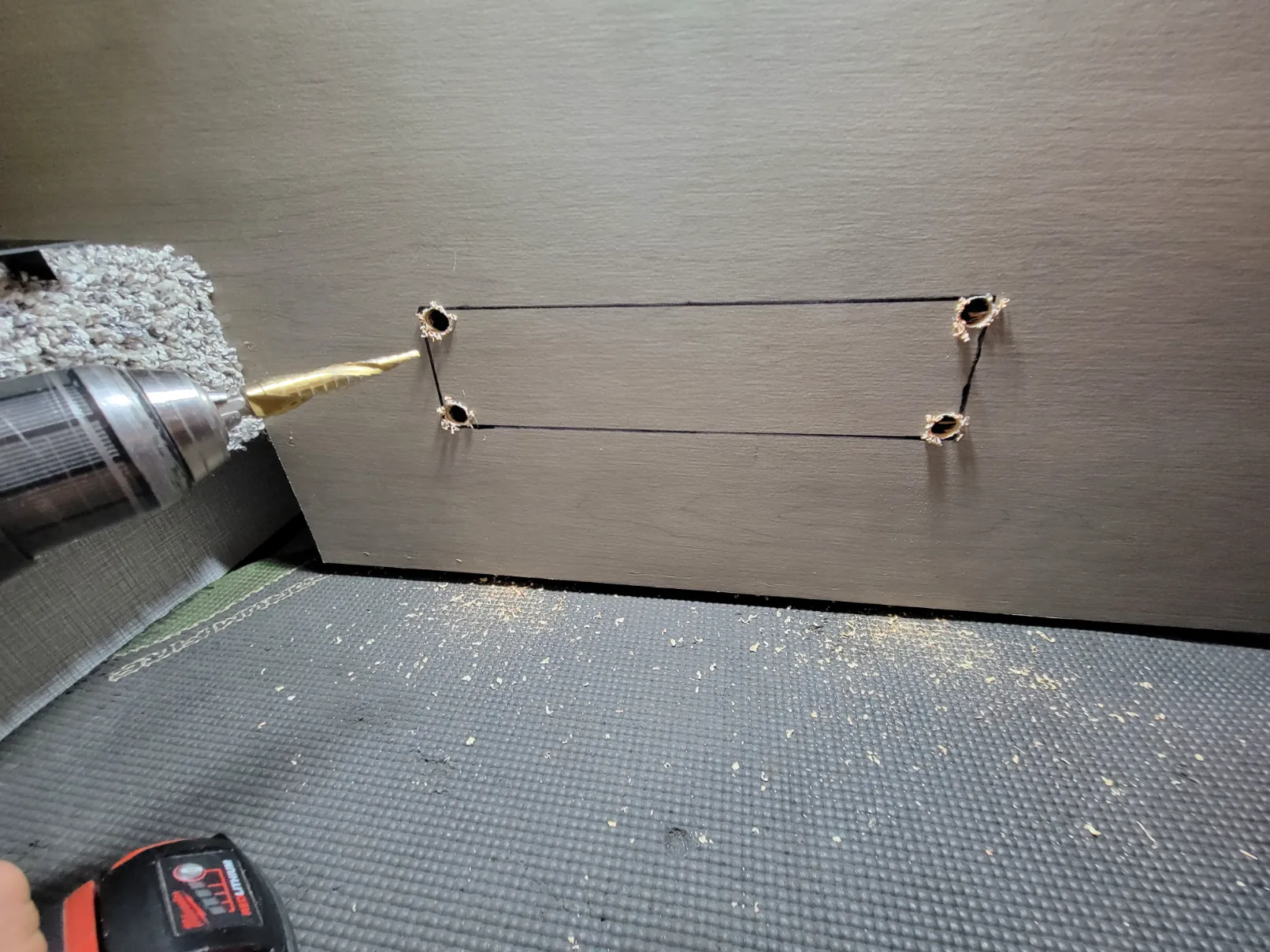 tape measure showing length of air vent